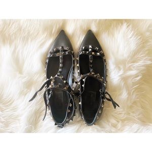 Valentino Garavani Rockstud Caged Ballet Flat